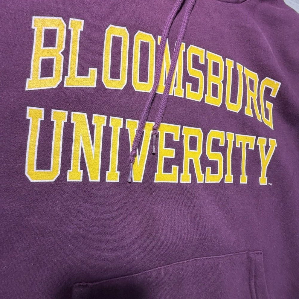 Vintage Bloomsburg University Hoodie Jansport Large Maroon Sweatshirt - Picture 4 of 9